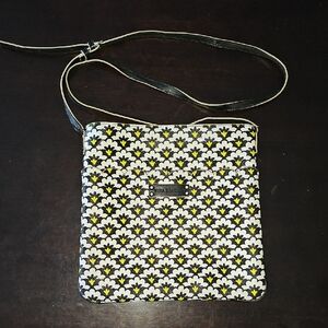 Vera Bradley Black and Yellow Patterned Crossbody Bag